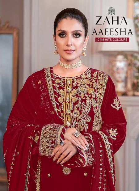 Zaha Aaeesha 10115 E To H Embroidery Georgette Pakistani Suits Wholesalers In Delhi
 Catalog