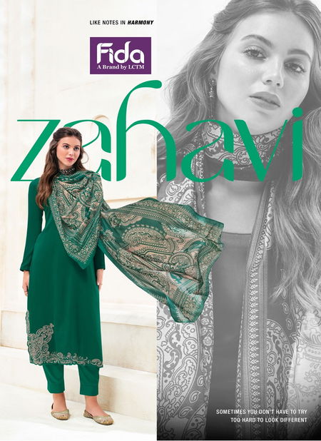 Zahavi By Fida Embroidery Pure Cotton Salwar Kameez Wholesale Market In Surat With Price Catalog