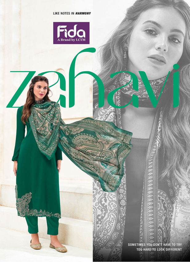 Zahavi By Fida Embroidery Pure Cotton Salwar Kameez Wholesale Market In Surat With Price