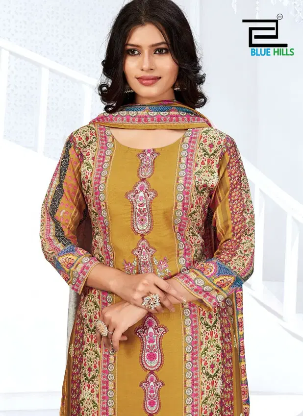 Zainab By Blue Hills Muslin Printed Kurti With Bottom Dupatta Exporters In India