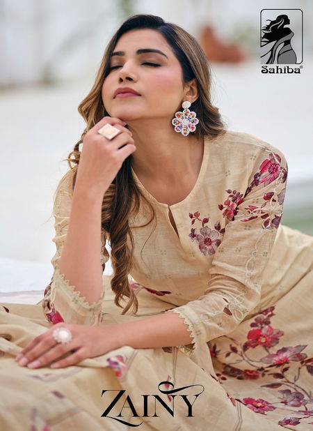 Zainy By Sahiba Linen Digital Printed Dress Material Wholesalers In Delhi Catalog