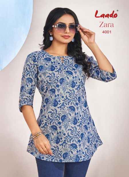 Zara Vol 4 By Laado Cotton Printed Ladies Top Wholesale Shop In Surat
 Catalog