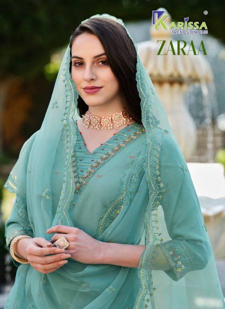 Zaraa By Karissa 1001 To 1004 Liva Viscose Silk Kurti Pant With Dupatta Wholesale Shop In Surat