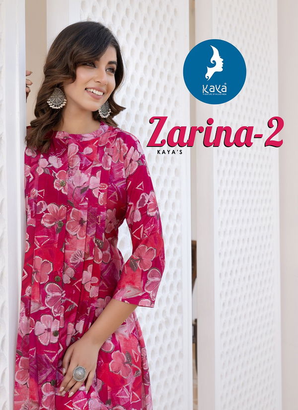 Zarina 2 By Kaya Chanderi Foil Printed Anarkali Kurti Wholesale Price In Surat