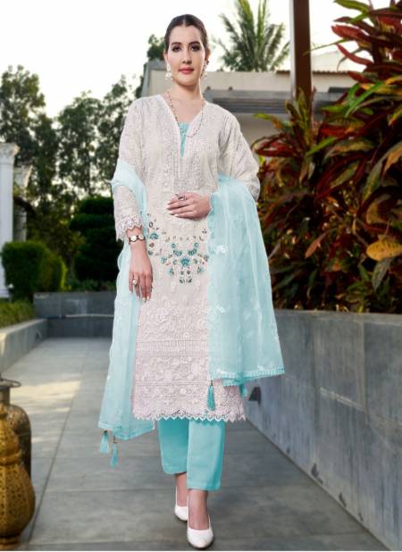 Zarqash 202 A To D Organza Embroidery Readymade Pakistani Suits Wholesale Shop In Surat
 Catalog