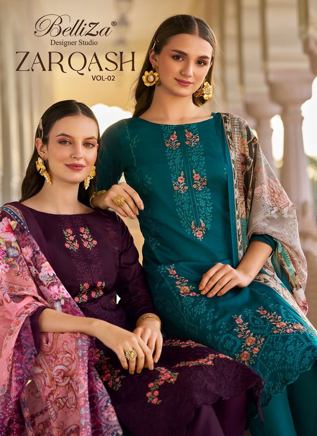 Zarqash Vol 2 By Belliza Cotton Digital Printed Dress Material Surat Wholesale Market