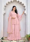 zaveri western wear 1023 festive wear viscose georgette embroidery salwar kameez collection