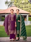 Zavira By Belliza Viscose Dola Silk Jacquard Wholesale Dress Material In India