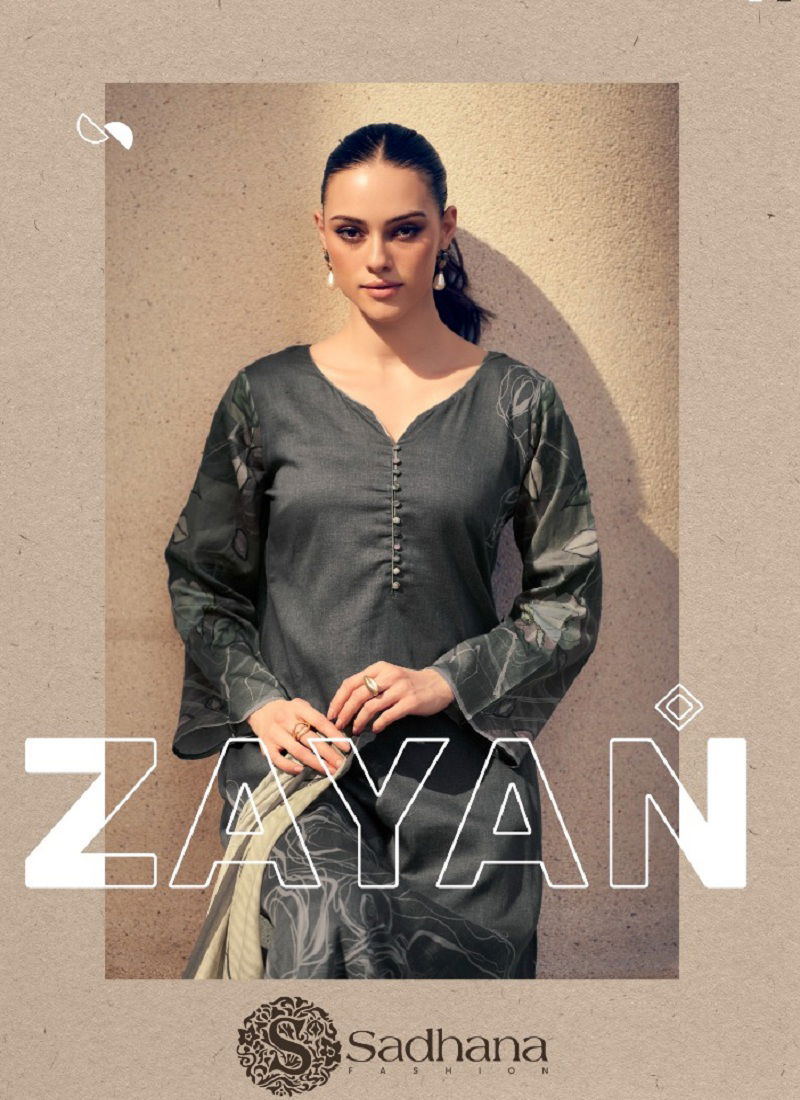 Zayan By Sadhana Jam Cotton Digital Printed Dress Material Exporters In India Catalog