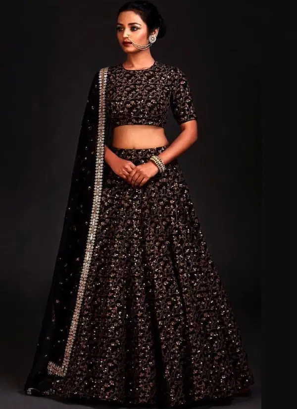 ZC 7015 Black Designer Lehenga Choli Wholesale Price In Surat
