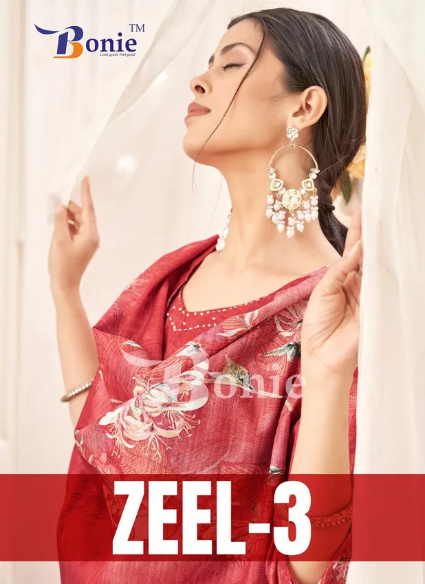 Zeel Vol 3 By Bonie Digital Printed Kurti With Bottom Dupatta Orders In India