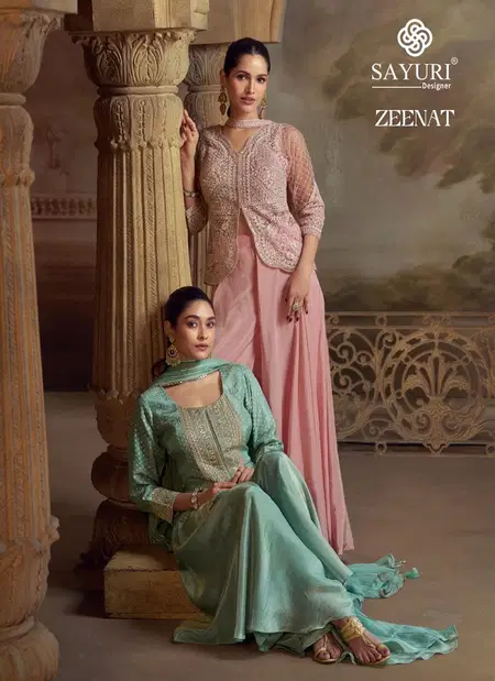Zeenat By Sayuri Viscose Shimer Designer Readymade Suits Orders In India