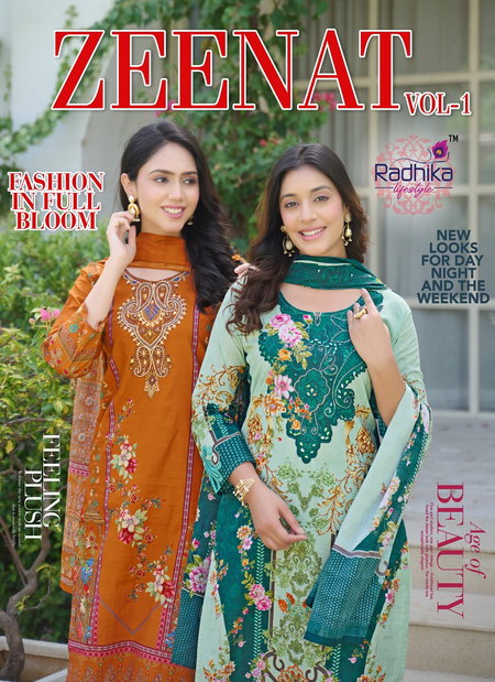 Zeenat Vol 1 By Radhika Cotton Kurti With Bottom Dupatta Wholesalers In Surat