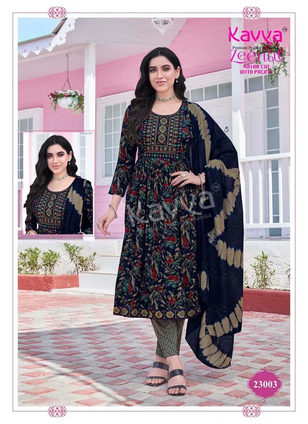 Zeenat Vol 23 By Kavya Printed Kurti Bottom With Dupatta Wholesale Manufacturer