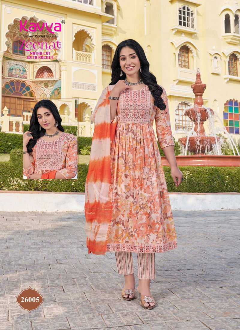 Zeenat Vol 26 By Kavya Foil Printed Kurti Bottom With Dupatta Orders In India Catalog