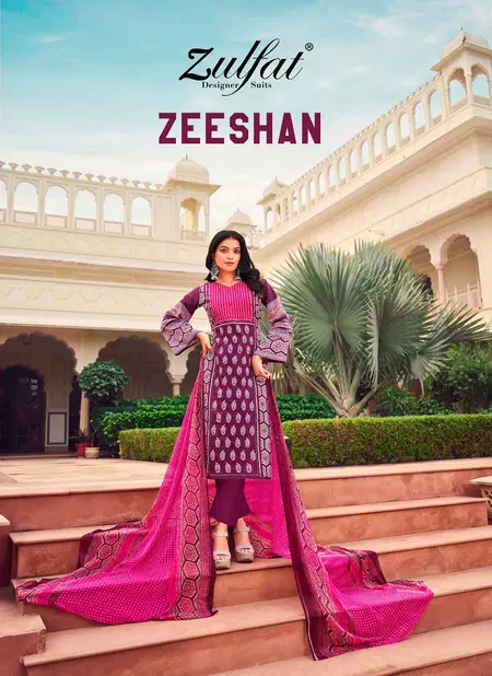 Zeeshan By Zulfat Cotton Printed Dress Material Surat Wholesale Market