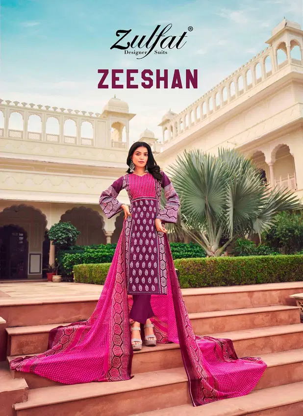 Zeeshan By Zulfat Cotton Printed Dress Material Surat Wholesale Market