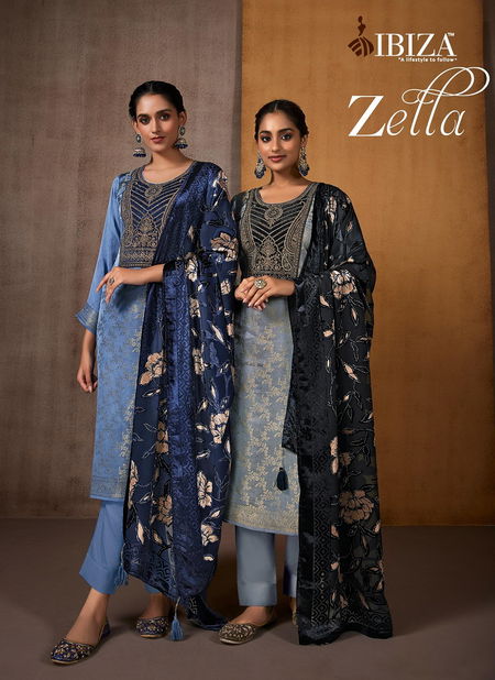 Zeffa By Ibiza Morrocco Silk Designer Printed Suits Wholesale Shop In SUrat Catalog