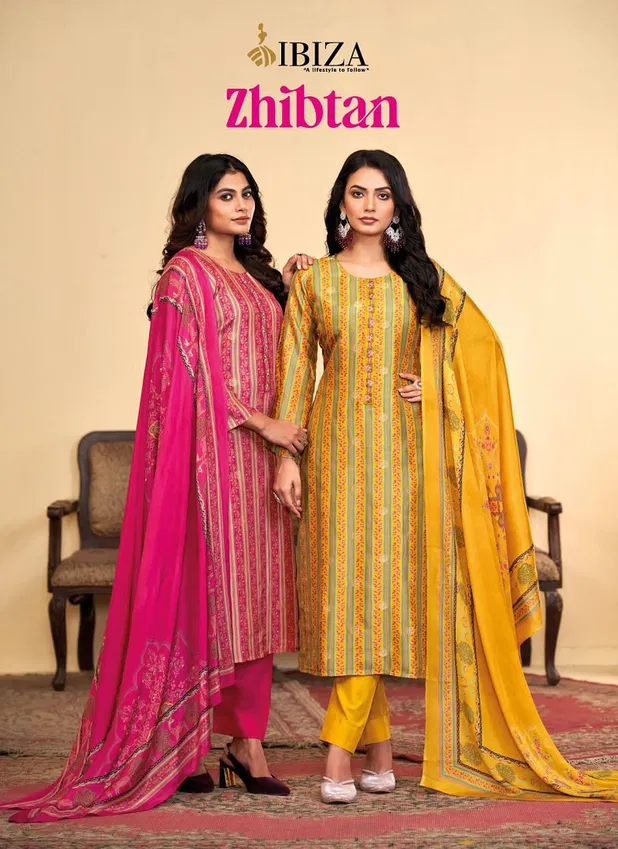 Zhibtan By Ibiza Pure Silk Salwar Kameez Surat Wholesale Market