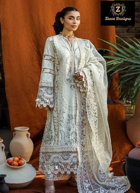 Ziaaz 904 A and B Cambric Cotton Embroidery Pakistani Suits Orders In India
