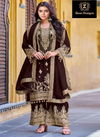 Ziaaz Designs 640 Colour Velvet Embroidery Pakistani Suits Exporters In India