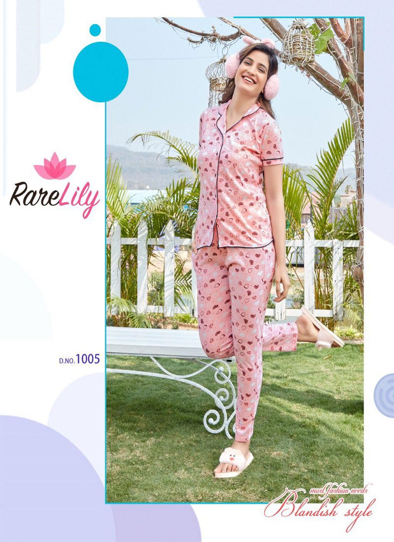 Zil Mil 4 Premium Night Wear Hosiery Pure Cotton Night Suit With Pant Collection
 Catalog