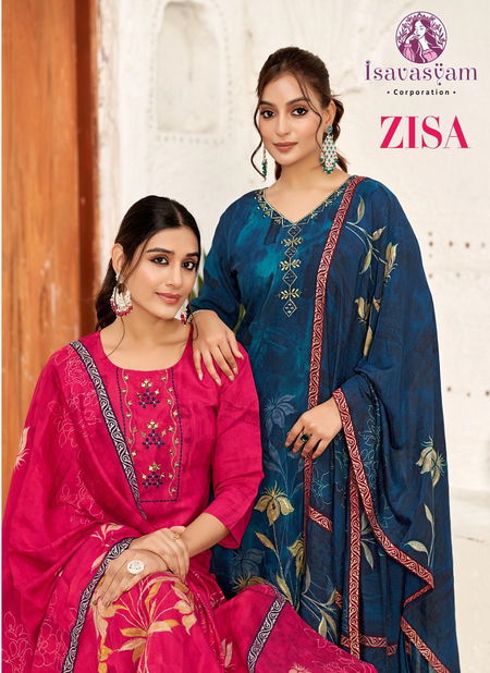 Zisa By Isavasyam Roman Silk Printed Readymade Suits Wholesale Shop In Surat Catalog