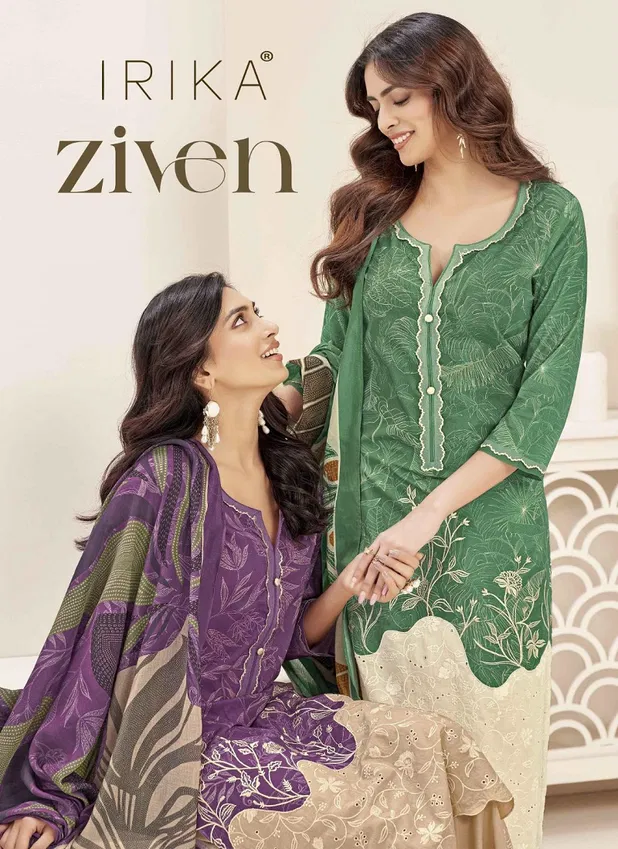 Ziven By Irika Cotton Cambric Designer Dress Material Surat Wholesale Market