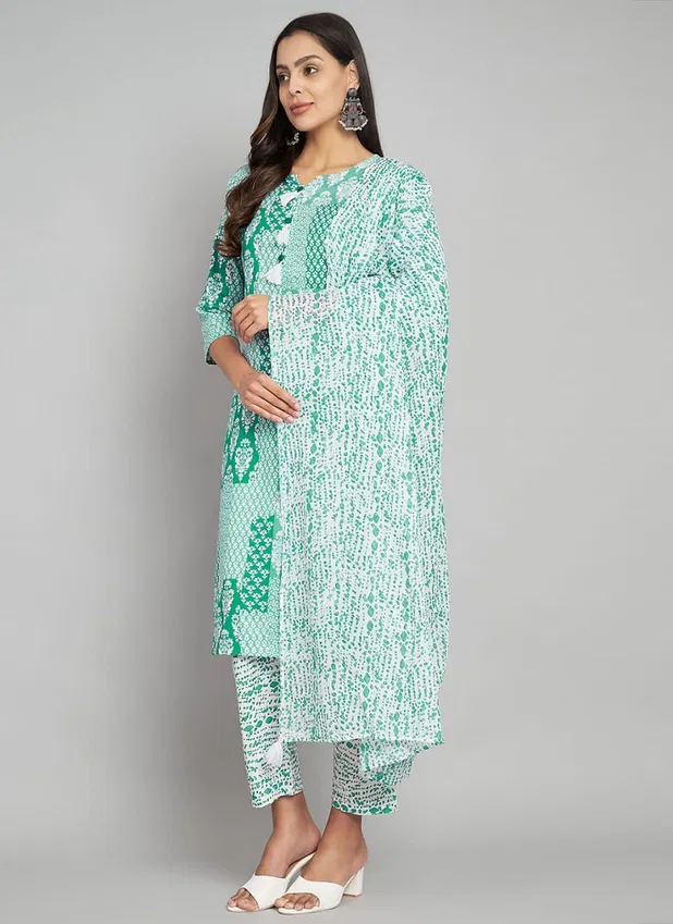 Ziyaa Vol 63 Cotton Printed Kurti Pant With Dupatta Wholesale Manufacturers