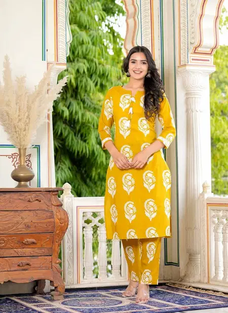 Ziyaa Vol 64 Cotton Printed Kurti With Pant Wholesale Market In Surat