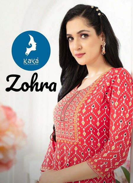 Zohra By Kaya Rayon Printed Kurtis Wholesale Market In Surat Catalog