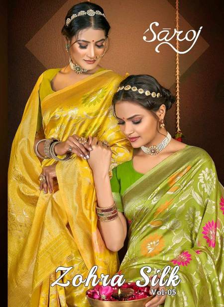 Zohra Silk Vol 5 By Saroj 1001 To 1006 Designer Soft Silk Sarees Wholesale Clothing Suppliers In India
 Catalog