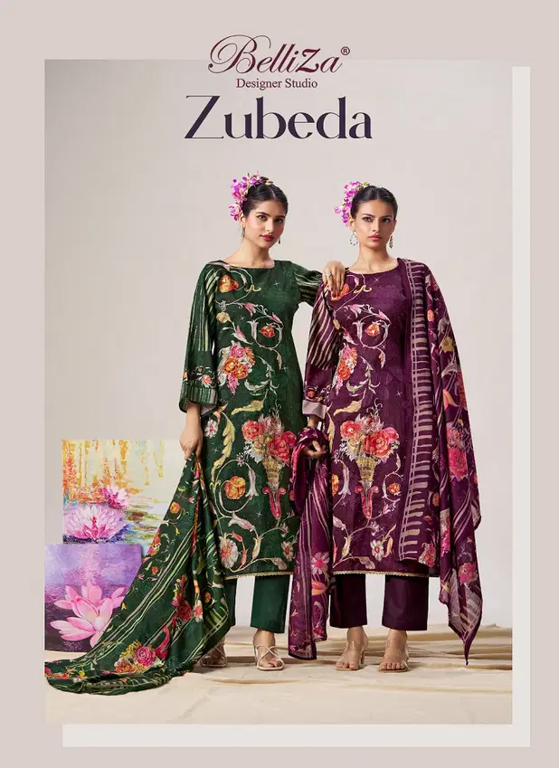 Zubeda By Belliza Pure Cotton Digital Printed Dress Material Orders In India