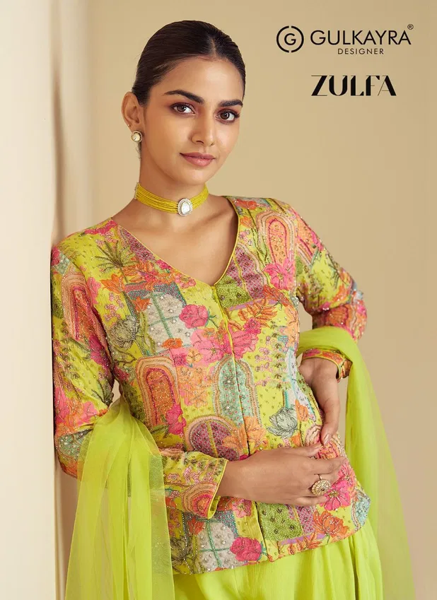 Zulfa By Gulkayra Pure Chinon Designer Readymade Suits Suppliers In India