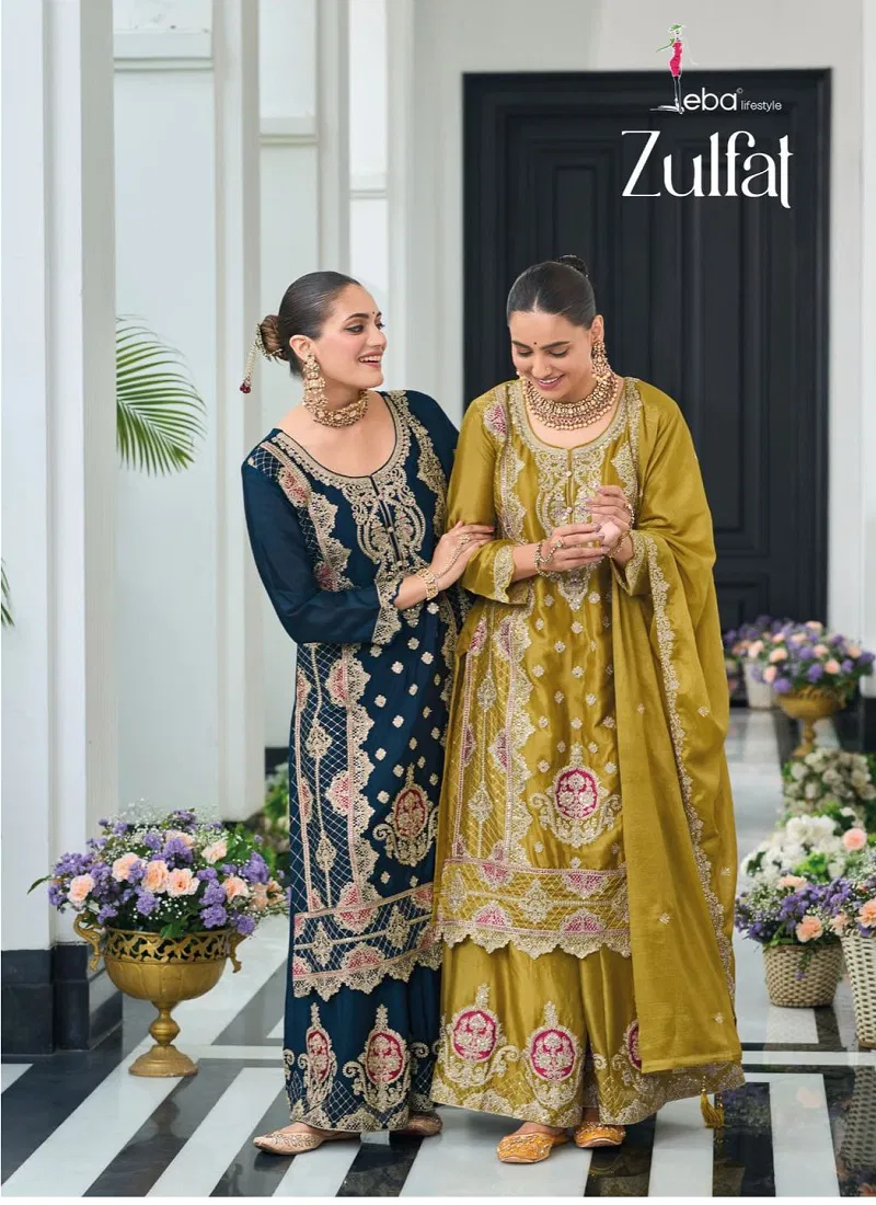  Zulfat by Eba Chinon Embroidered Ready Made Suits for Eid Catalog