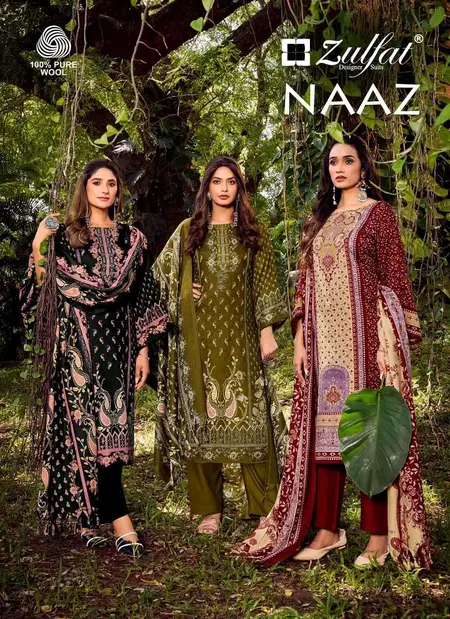 Naaz by Zulfat Woollen Pashmina Wholesale Dress Materials In India
