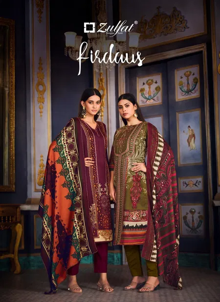 Zulfat Firdaus Pashmina Digital Printed Dress Material Wholesale Price In Surat
 Catalog