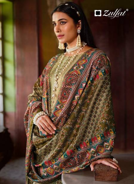 Zulfat Raabia Wool Pashmina Dress Material Collection
 Catalog