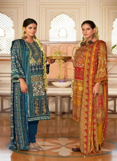 Zulfat Wahida Wool Pashmina Dress Material Collection
 Catalog