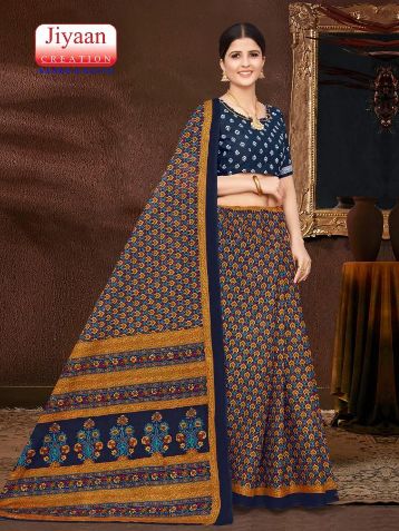 Jiyaan Priyanshi  Cotton Printed Designer Casual Daily Wear Saree Collection