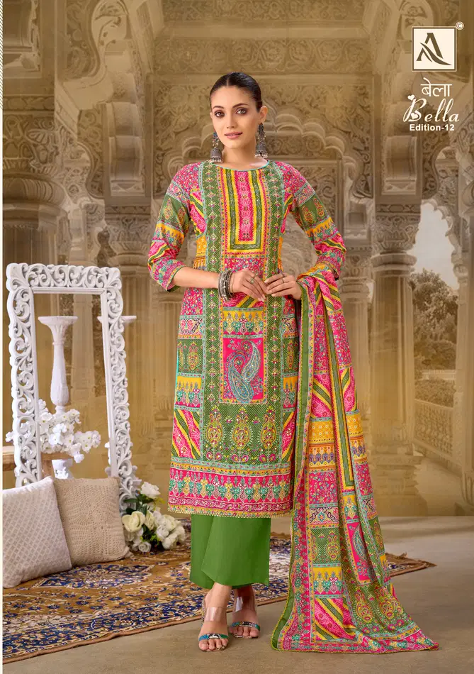 Bella 12 By Alok Suit Muslin Printed Dress Material Suppliers In Mumbai