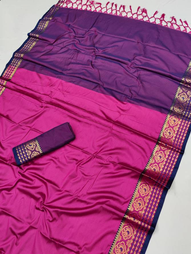 Jacquard Mor Casual Wear Cotton Silk Designer Latest Saree Collection
