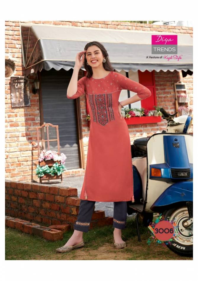 Forever 3 Latest Fancy Designer Ethnic Wear Classy Look Stylish Kurti With Bottom Collection
