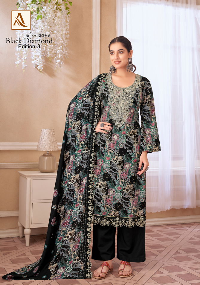 Black Diamond 3 By Alok Suit Rayon Printed Dress Material Suppliers In India