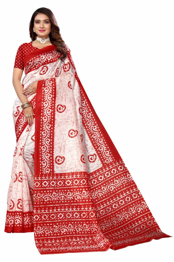 Art Silk 22 Printed Daily Wear Saree Wholesale Clothing Suppliers In India
