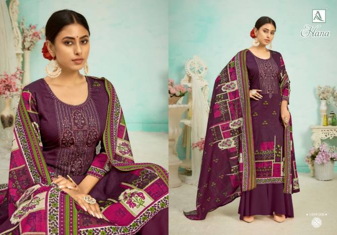 Alok Hana Latest Fancy Casual Wear Pure Viscose Rayon Print With Embroidery Designer Dress Material Collection