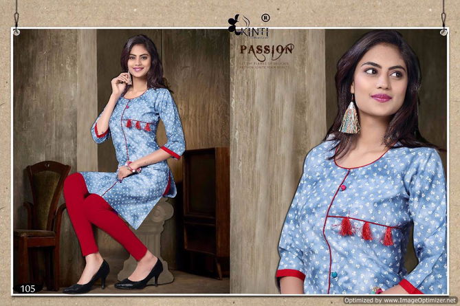 kinti ice cream Latest Designer Fancy Regular Denim Wear Kurtis Collection