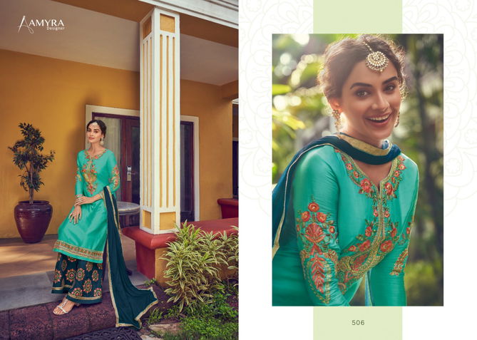 AMYRA GULZAAR VOL-2 Fancy Festive Wear Pure Jam Silk Cotton Heavy Embroidery And Balloon Sleeve With Fancy Diamond Work Salwar kameez Collection