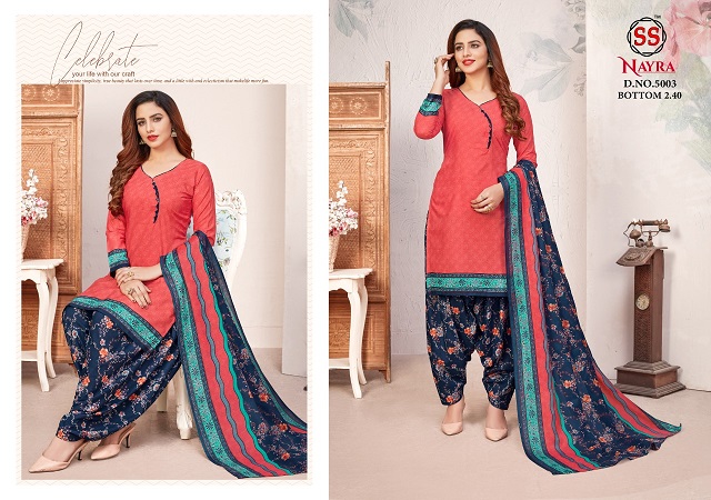 Nayra 5 Latest Fancy Designer Heavy Casual Regular Wear cotton Printed Panjabi Dress Materials Collection
