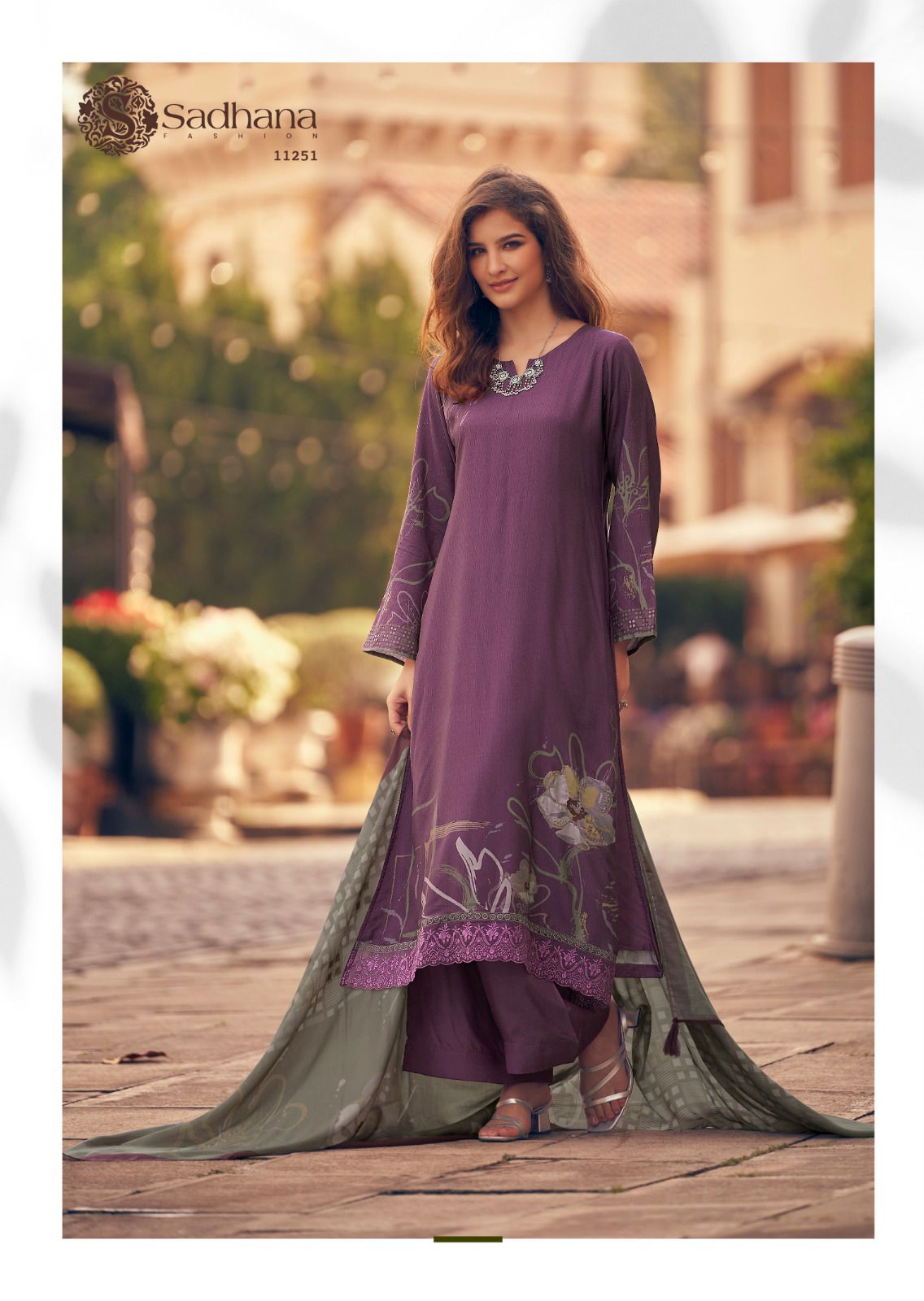 Zariya By Sadhana Shimmer Muslin Silk Digital Printed Dress Material Orders In India